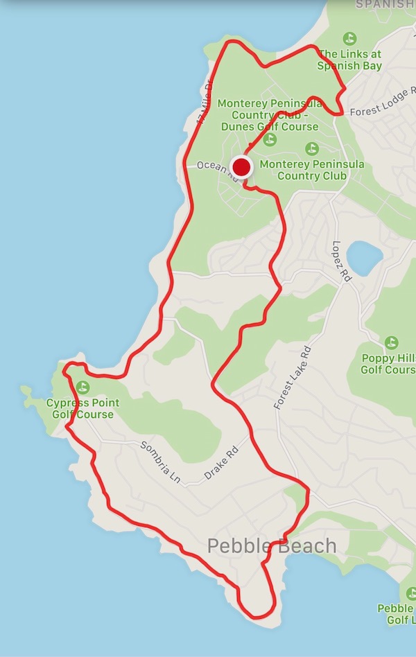 Pebble Beach 10 mile loop