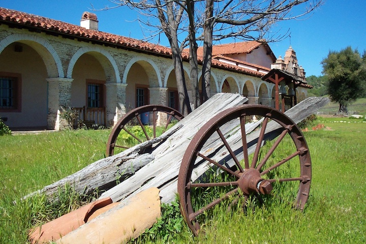 Iron Wheel on Cart - Mission San Juan